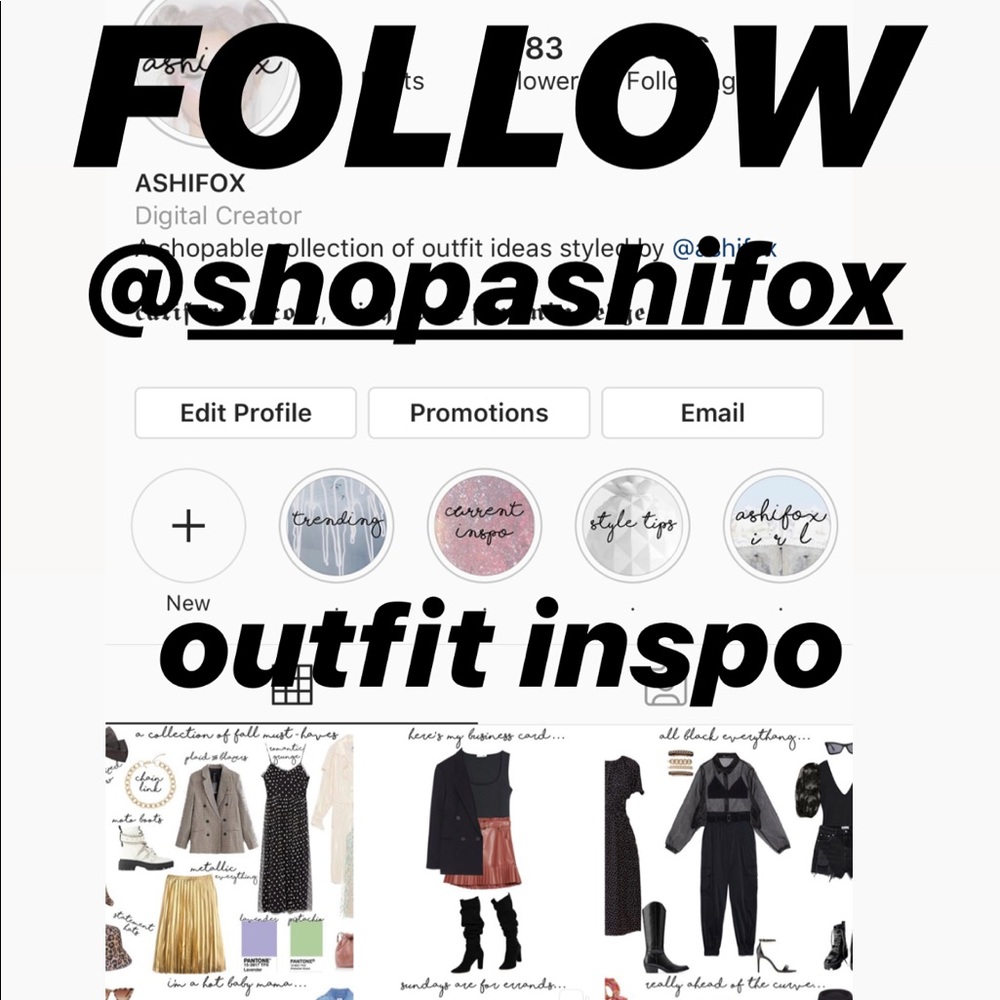 check out my insta for daily outfit inspo!